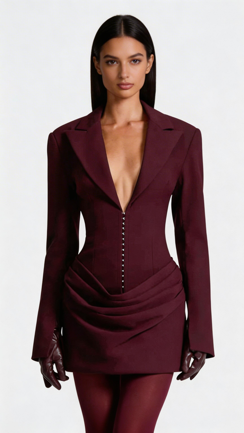 Bordeaux Power Dress