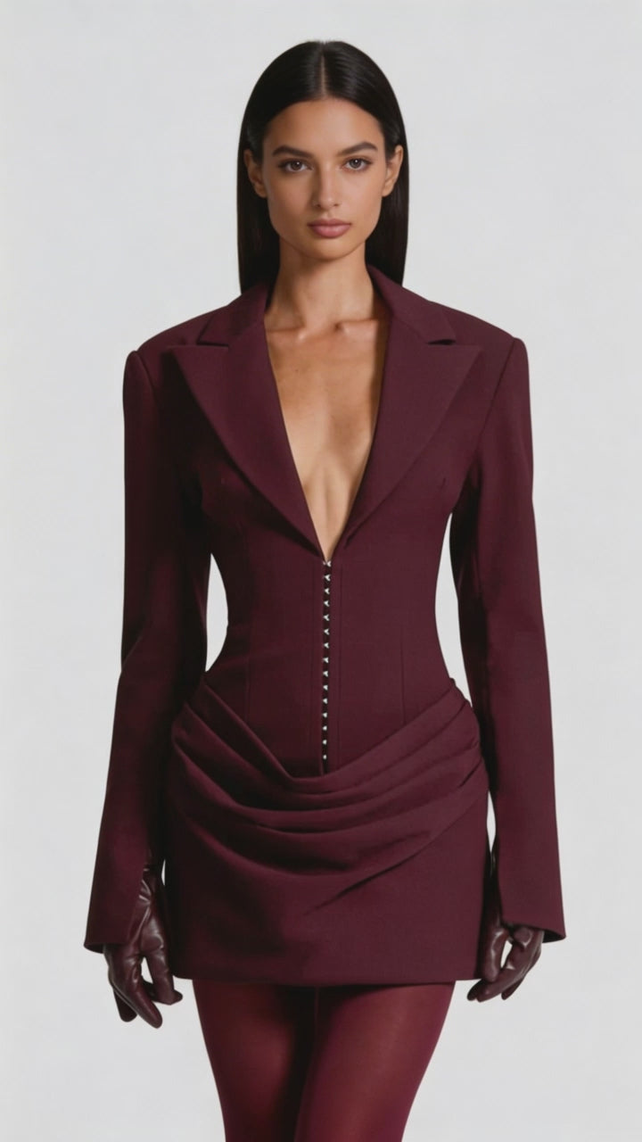 Bordeaux Power Dress